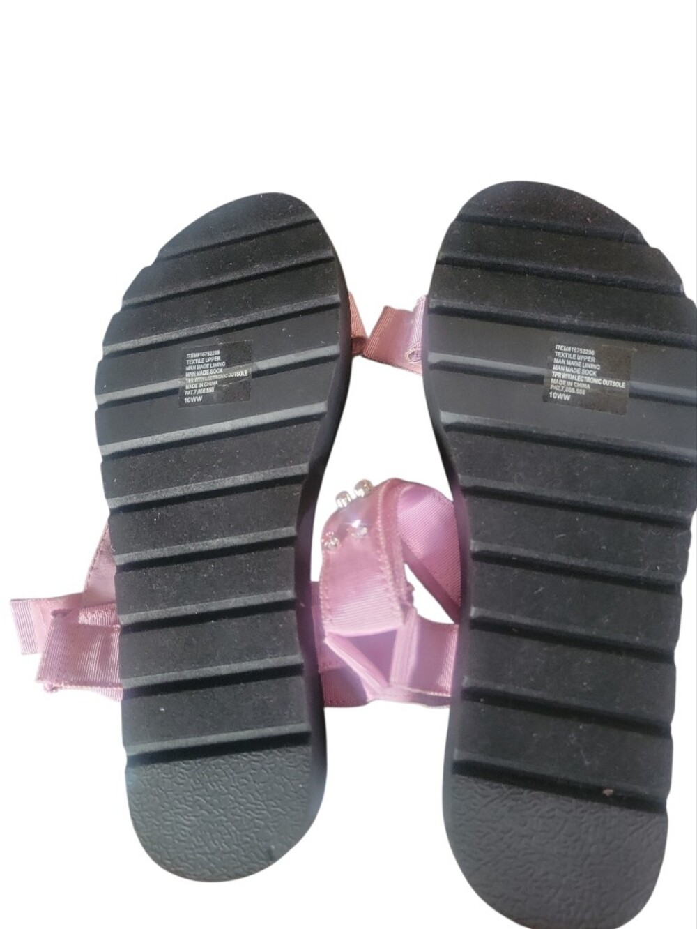 torrid Pink Crystal-Embellished Strappy Flat Sandals - Picture 5 of 10